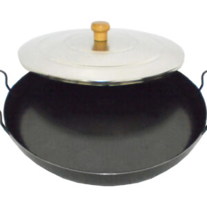 Bifeteira em ferro fundido, com tampa